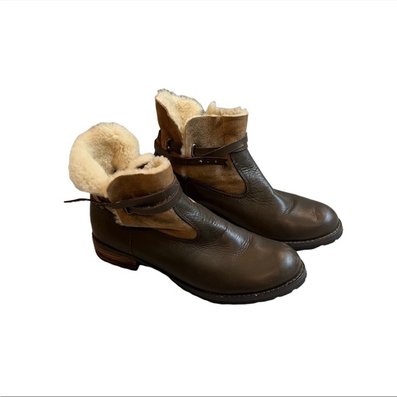 Matt Bernson Two Tone Leather Ankle Boots - Picture 3 of 10